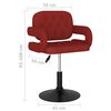 vidaXL Vrtljivi jedilni stoli 4 kosi vinsko rdeče blago
