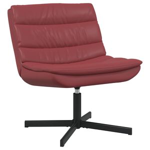 vidaXL Vrtljiv stol Vinorodna rdeča 63 x 75 x 76 cm Umetno usnje