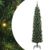 vidaXL Umestno božično drevo Zelena 210 cm PVC in Jeklo in Plastika