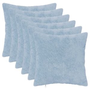 vidaXL Prevleka za blazino 6 kos HEERLEN Svetlo modra 30 x 30 cm