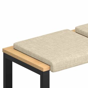 vidaXL Blazina za klop 2 kos Blago Krem Globina 35 cm