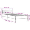 vidaXL Posteljni okvir sonoma hrast 100x200 cm inž. les in kovina