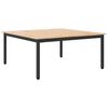 vidaXL Klubska miza Naravna 100 x 100 x 45 cm Masivno borovo les