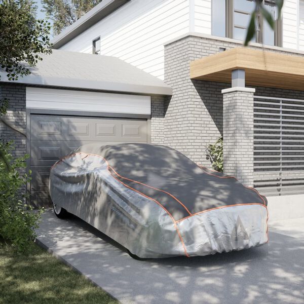 vidaXL Avto prevleka za limuzino zaščita pred točo M siva in srebrna