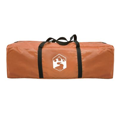 vidaXL Šotor za kampiranje za 7 oseb siv in oranžen vodoodporen