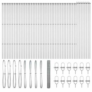 vidaXL Steber ograje. srebrna