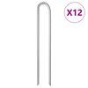 vidaXL Klini za &scaron;otor 12 kosov U oblika 37 cm &Oslash;11,3 mm pocinkano jeklo