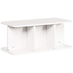 vidaXL Klubska miza Bela 80 x 39,5 x 33,5 cm Trdna borovina