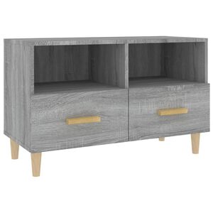 vidaXL TV omarica siva sonoma 80x36x50 cm inženirski les