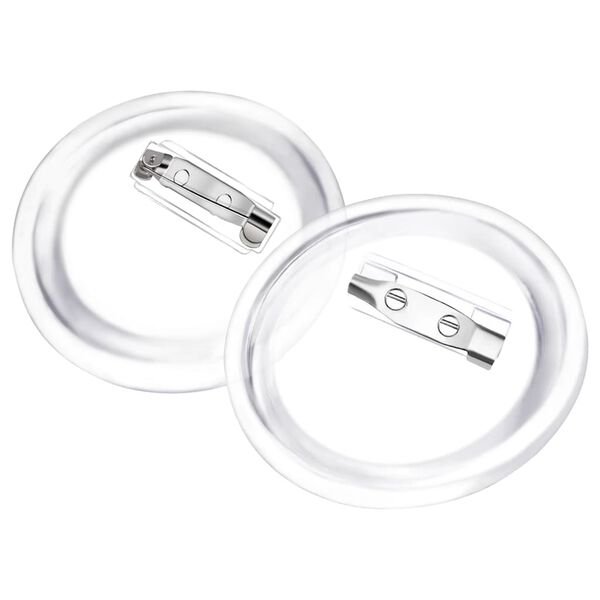 vidaXL Gumbi za značke s priponkami 100 kompletov akril 44 mm