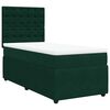 vidaXL Box spring postelja z vzmetnico temno zelena 100x200 cm žamet
