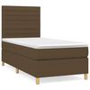 vidaXL Box spring postelja z vzmetnico temno rjava 100x200 cm blago