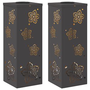 vidaXL Solarno LED svetilo za pot 2 kos Toplo bela 18 x 18 x 50 cm