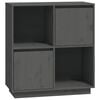 vidaXL Komoda siva 74x35x80 cm trdna borovina