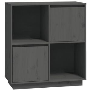vidaXL Komoda siva 74x35x80 cm trdna borovina