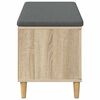 vidaXL Haldna klop z blazino z vrati Sonoma hrast 60 x 38 x 46 cm