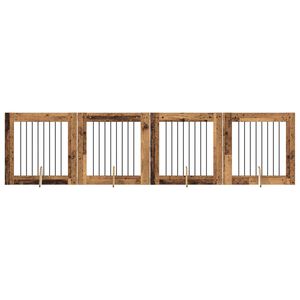 vidaXL Vrata za pse z stojali 4 pcs Star les 80 x 80 cm Inženirski les