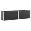vidaXL Visoka greda 200x50x54 cm WPC siva