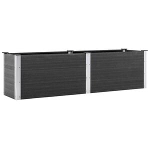vidaXL Visoka greda 200x50x54 cm WPC siva