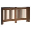 vidaXL Pokrov radiatorja 2 pcs Črna 152 x 19 x 81,5cm Konstruiran les