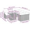 vidaXL Vrtna sedežna garnitura s shranjevanjem 9 pcs Bež Poly ratan