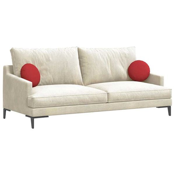 vidaXL Sedežne blazine 2 pcs Rdeča &Oslash;30 x 13 cm blago