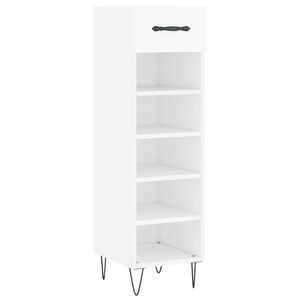 vidaXL Omarica za čevlje bela 30x35x105 cm inženirski les