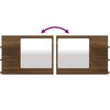 vidaXL Kopalni&scaron;ko ogledalo rjavi hrast 60x10,5x45 cm konstruiran les