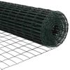 vidaXL Evropska ograja Zelena 0.4 x 10 m PVC prevlečen železo