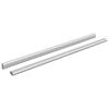 vidaXL Palica za omaro 2 pcs srebrna 664 x 15 x 29 mm