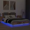 vidaXL Okvir postelje z naslonjalom z LED lučmi Star les 160 x 200 cm