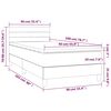 vidaXL Box spring postelja z vzmetnico temno zelena 90x200 cm žamet