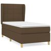 vidaXL Box spring postelja z vzmetnico temno rjava 80x200 cm blago