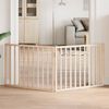 vidaXL Zložljiva pasja vrata 2 panela 160 cm topolov les