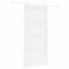 vidaXL Drsna vrata 93 x 202 cm Inženirski les Bela