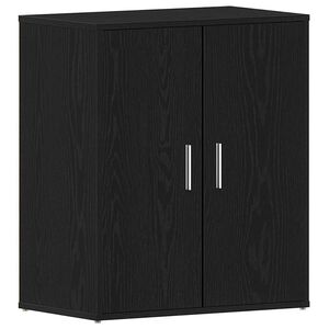 vidaXL Omara za čevlje 60 x 35 x 70 cm Inženirski les Črni hrast