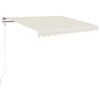 vidaXL Samodejno zložljiva tenda 350x250 cm krem