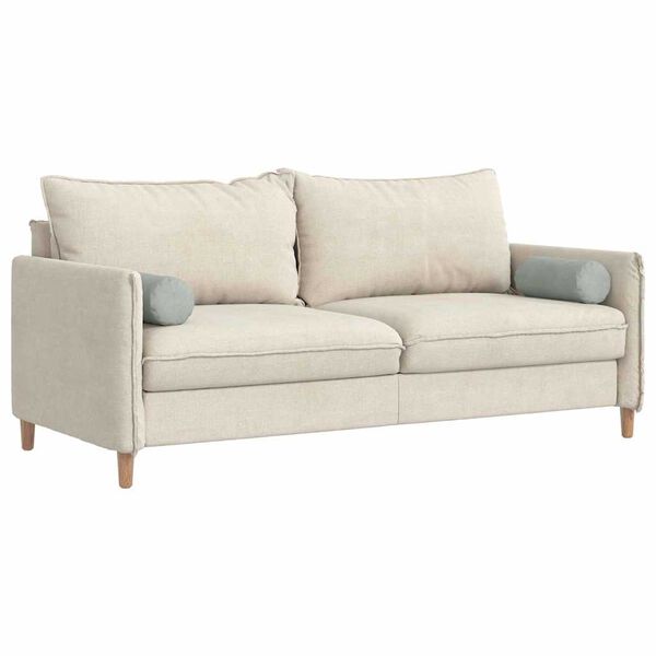 vidaXL Blazine 2 pcs Svetlo siva Ø 15 x 40 cm Žametna tkanina