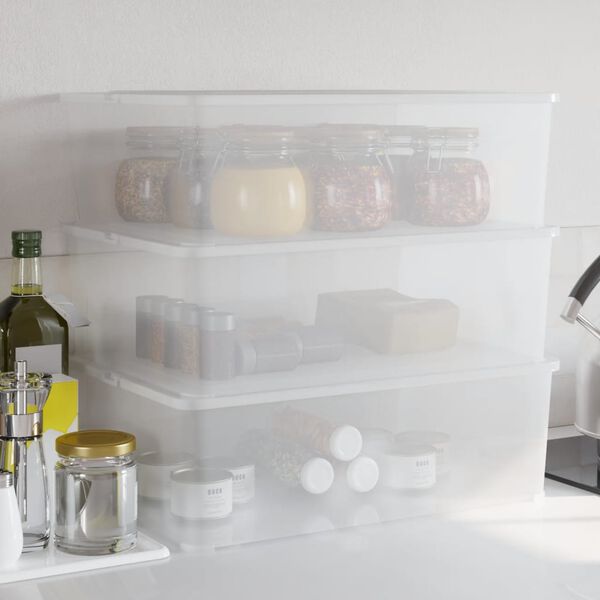 vidaXL Plastične &scaron;katle za shranjevanje 3 kosi 25 L zložljive