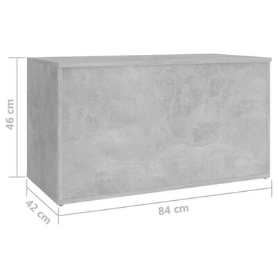 vidaXL Skrinja za shranjevanje beton. siva 84x42x46 cm konstruiran les