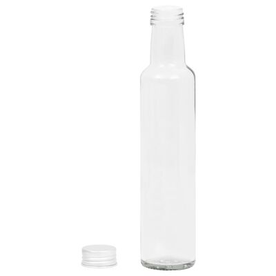 vidaXL Majhne steklenice z navojnim pokrovčkom 10 kosov 260 ml