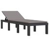 vidaXL Ležalnik z blazinami antraciten PP