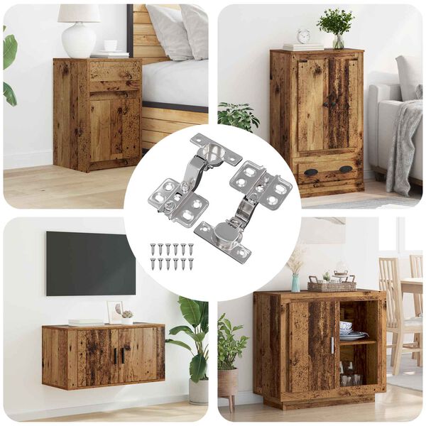 vidaXL Tečaj 2 pcs Nikljeva 85 x 52,5 x 9,5 mm elezo