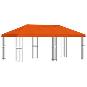 vidaXL Vrtna paviljon 6 x 3 m Oranžna Poliester in jeklo 190 gsm