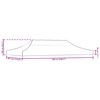 vidaXL Streha za vrtni šotor 6x3 m bordo 270 g/m²