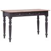 vidaXL Pisalna miza s 3 predali 117x57x75 cm trden mahagonij