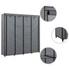 vidaXL Garderobna omara s 4 predelki siva 175x45x170 cm