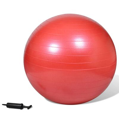 85 cm žoga za vadbo s črpalko rdeče barve