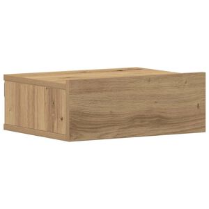 vidaXL Plavajoča nočna omarica iz hrasta 40x32x15 cm, inženirski les
