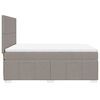 vidaXL Box spring postelja z vzmetnico taupe 140x200 cm blago